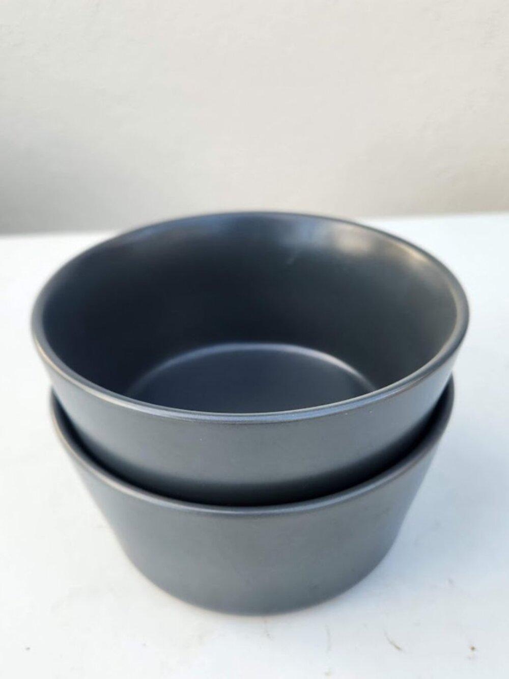 NEW Set of 2 Stone Lain Stoneware Round bowls Dinnerware Gray Replacement Matte - Picture 4 of 8